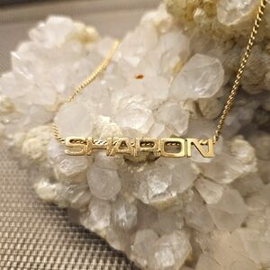 Vintage goldtone Sharon name necklace